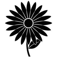 Minimal Daisy with Rounded Petals vector