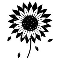 Sunflower with Falling Seeds vector