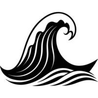 Isolated Wave Ripple Forming Smooth Surfing Peak vector