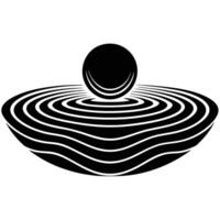 Minimal Ripple Forming Small Curve in Calm Sea vector