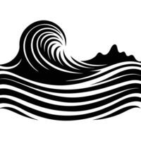 Gentle Ripple of Wave on Tranquil Shoreline vector