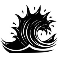 Energetic Wave Splash with Angular Sharp Lines vector
