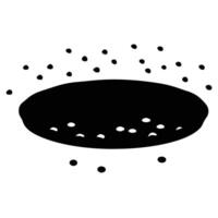 Shallow Pool Surrounded by Scattered Small Pebbles vector