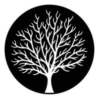 Single Branching Coral with Glowing Ocean Background vector