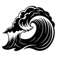 Rolling Wave Breaking into Chaos Under Heavy Winds vector