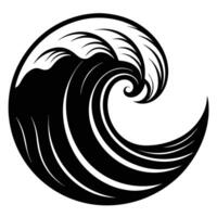 Singular Curling Wave in Dim Golden Light vector