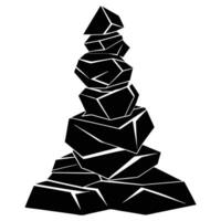 Tall Stack of Uneven Jagged Rocks vector