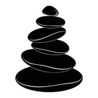 Stacked Pebbles with Large Stone at Base vector