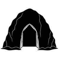 Wide Cave Entrance with Smooth Arched Top vector