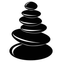 Balanced Stack of Smooth Flat Stones vector