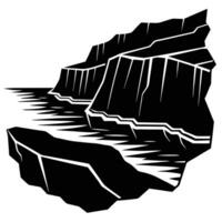 Coastal Cliffs with Layered Rocky Edges vector