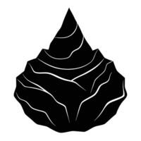 Eroded Sandstone Shape with Jagged Top Edge vector