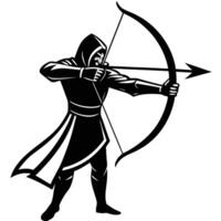 Archer Taking Aim at a Target vector