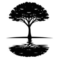 Isolated Tree with Golden Horizon Reflection vector