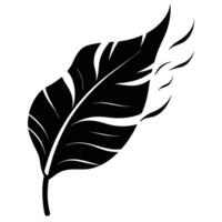 Banana Leaf with Jagged Edges in Wind vector