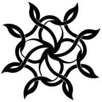 Intertwined Vines Forming Organic Looping Patterns vector