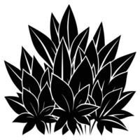 Dense Group of Overlapping Plants with Sharp Outlines vector