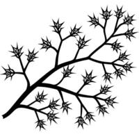 Small Frost Clusters on Barren Branch vector