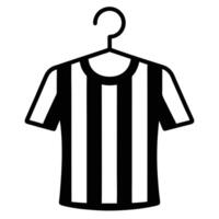 Football Jersey Silhouetted Hanging on a Hook on White Background vector