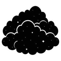 Cluster of Clouds Silhouetted Forming Soft Shapes vector
