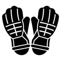 Cricket Pads and Gloves Silhouetted Placed Together vector