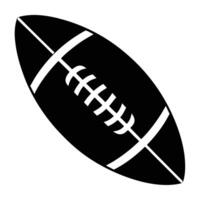 Single Football Silhouetted on a Field Line on White Background vector