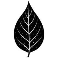 Leaf Silhouetted with Textured Pattern vector