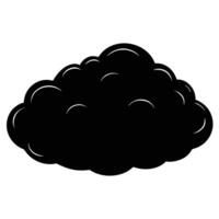 Fluffy Cloud Silhouetted in a Clear Sky vector