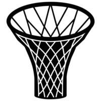 Silhouette of a Basketball Net with Detailed Texture vector