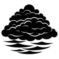 Layered Clouds Silhouetted Creating Depth and Contrast vector