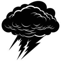 Storm Clouds Silhouetted with Dramatic Lighting vector