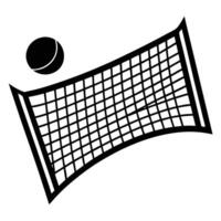 Tennis Net with a Flying Ball vector