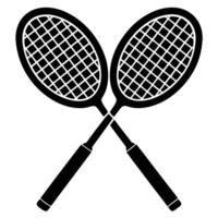 Tennis Racket Crossed with Another Racket vector
