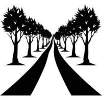 Trees Receding into the Distance Creating Depth vector