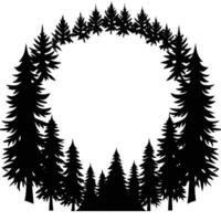 Forest Edge with Trees Forming a Natural Frame vector