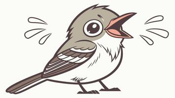 A cartoon bird with its mouth open and a big beak vector