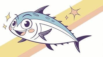 A cartoon fish with a smile on its face vector