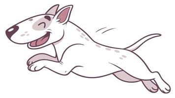 A cartoon dog running with its mouth open vector