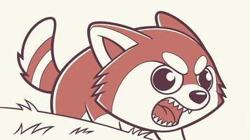 A cartoon dog with a big mouth and a big nose vector