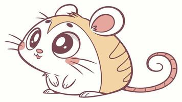 A cartoon mouse with big eyes and a big nose vector