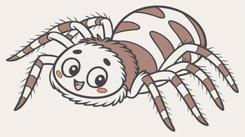A cartoon spider with a big smile vector