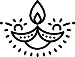 Abstract digital art of Diwali diya with glowing floral patterns capturing the festive essence and cultural richness for banners vector