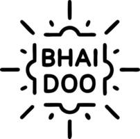 Zoomed in Bhai Dooj greeting card vector