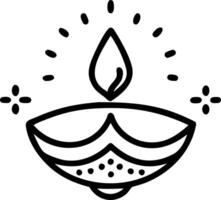 Abstract Diwali diya with holographic patterns symbolizing the festive atmosphere and cultural heritage of Diwali vector