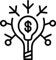 Abstract Glowing Financial Tree vector