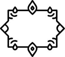 Abstract Lantern and Rangoli Lines Border vector
