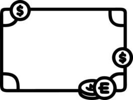 Border Frame with Coins and Credit Cards vector