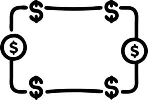 Border Frame with Dollar Signs and Financial Graphs vector