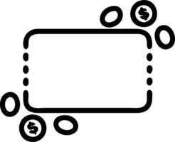 Border Frame with Floating Coins and Wallets vector