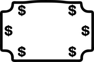 Border Frame with Dollar Bills and Savings Labels vector